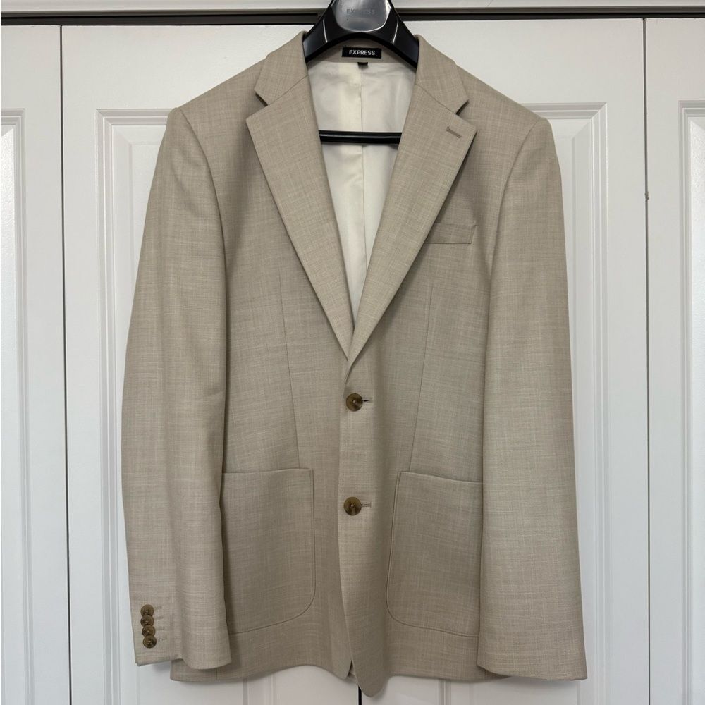 Express Mens Beige Blazer 40L
